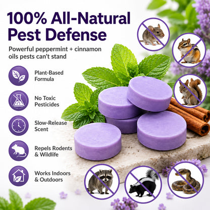 🔥Hot Sale 50% OFF🔥✅ 10,000+ Happy Customers 🐭 All-Natural Peppermint & Cinnamon Pest & Rodent Repellent Pucks 🕷️🐍
