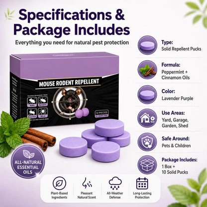 🔥Hot Sale 50% OFF🔥✅ 10,000+ Happy Customers 🐭 All-Natural Peppermint & Cinnamon Pest & Rodent Repellent Pucks 🕷️🐍