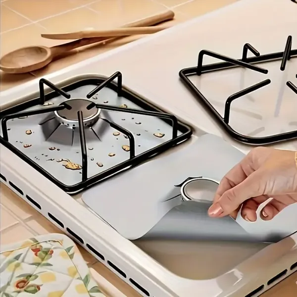 🔥LAST DAY 50% OFF - 🥘 Reusable Gas Stove Burner Liners♻️ (Set of 4)