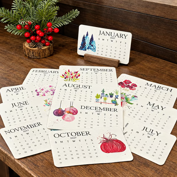 🌱Eco-Friendly Plantable "Timeless" Seed Calendar 2027 ✨2