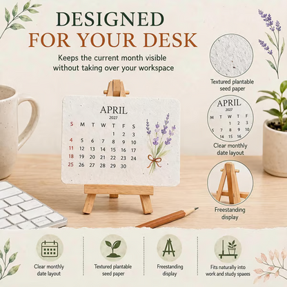 🌱Eco-Friendly Plantable "Timeless" Seed Calendar 2027 ✨2