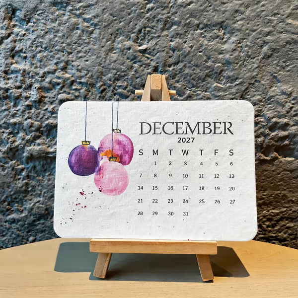 🌱Eco-Friendly Plantable "Timeless" Seed Calendar 2027 ✨2