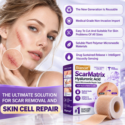BBOJI® ScarMatrix Hyaluronic Acid Nano Microneedle Repair Tape