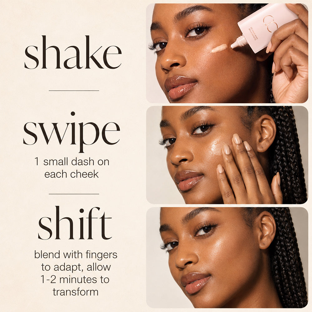 CC Tinted Serum C Shade-Adaptive Coverage, 24H Hydration & Waterproof Wear