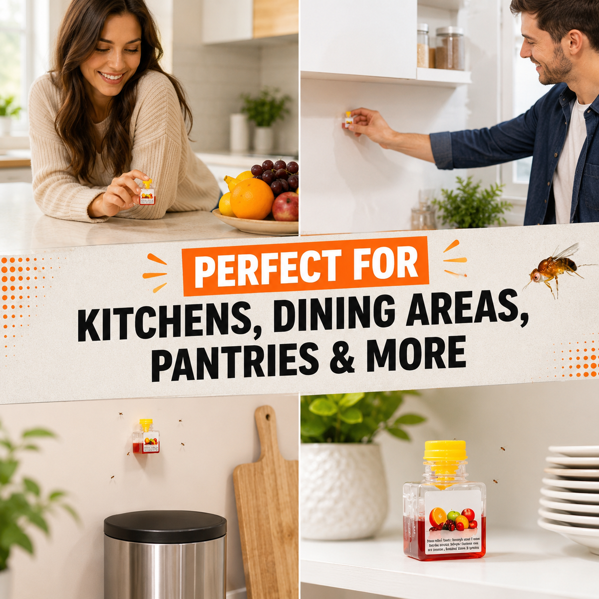 BUY 1 GET 1 FREE🔥Ultra-Strong Fruit Fly Trap - User Friendly (Up to 3 Weeks per Bottle)