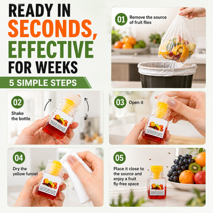 BUY 1 GET 1 FREE🔥Ultra-Strong Fruit Fly Trap - User Friendly (Up to 3 Weeks per Bottle)