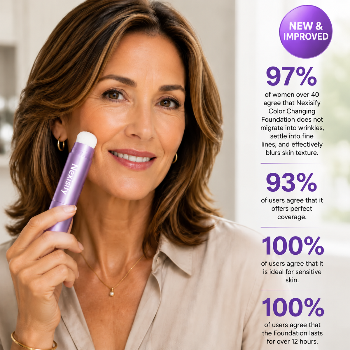 Changing Foundation Stick a The stick that makes mature skin glow again