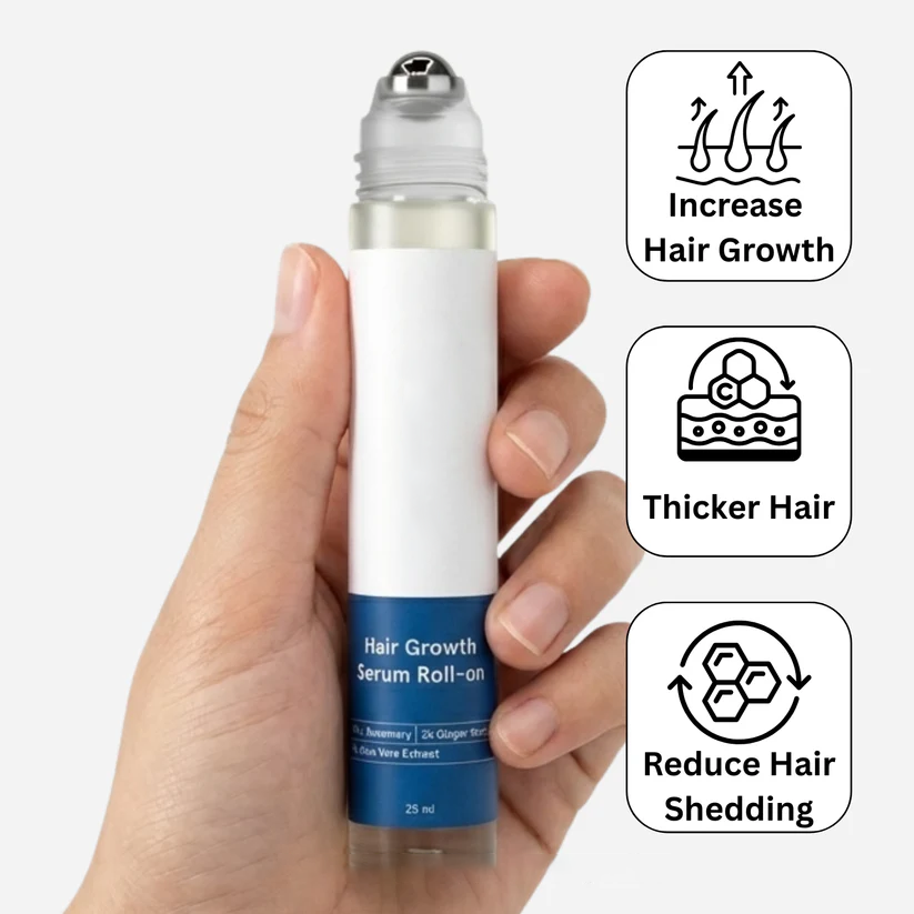 Advanced Hair Density Roll-On Scalp Serum – Saw Palmetto, Rosemary & Caffeine for Fuller-Looking Hair