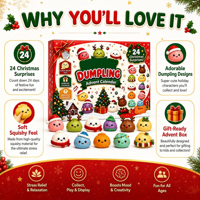 2026 Christmas Advent Calendar – 24 Days of Cute Squeeze Toy Surprises