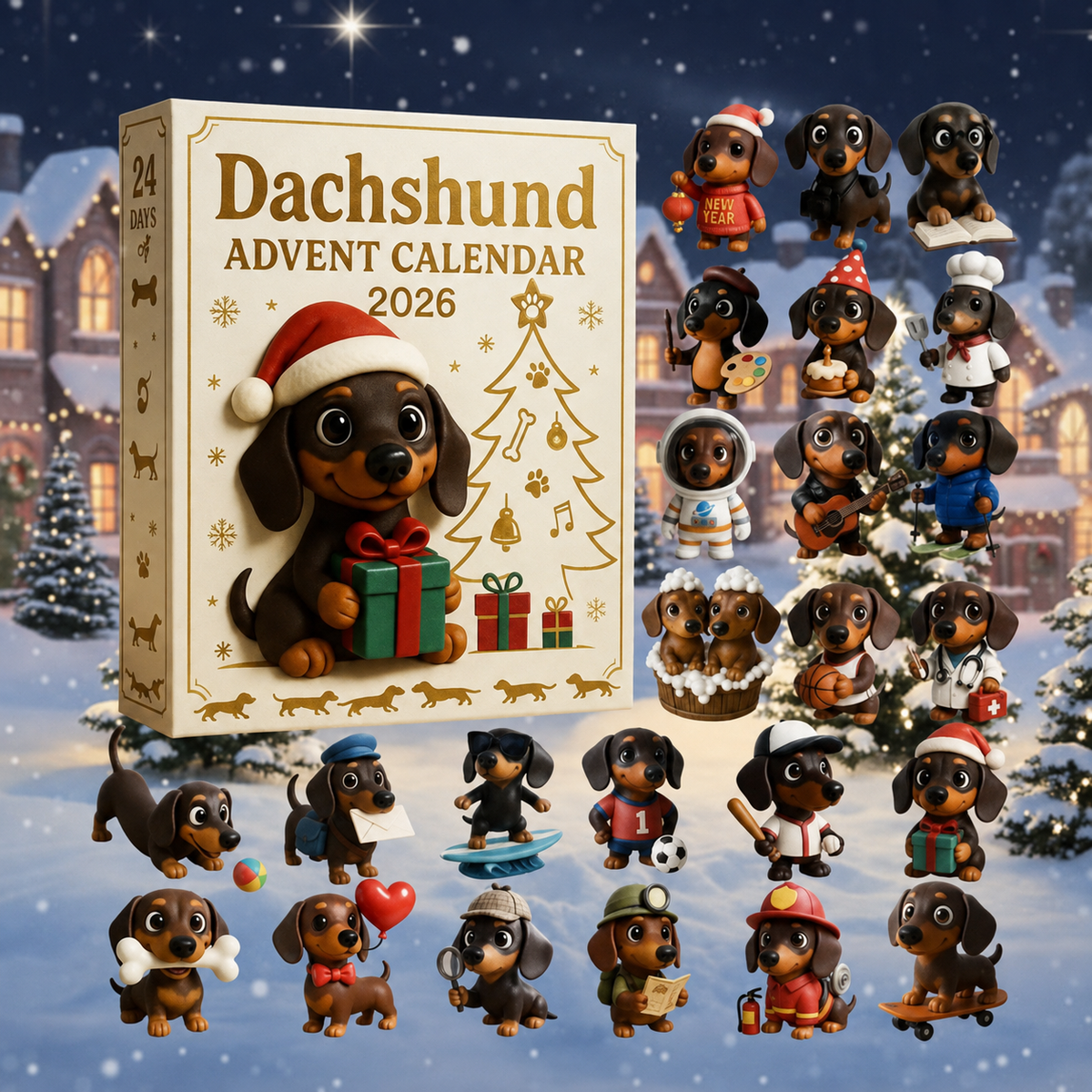 🎄🐾 2026 Dachshund Advent Calendar 🐶✨✨