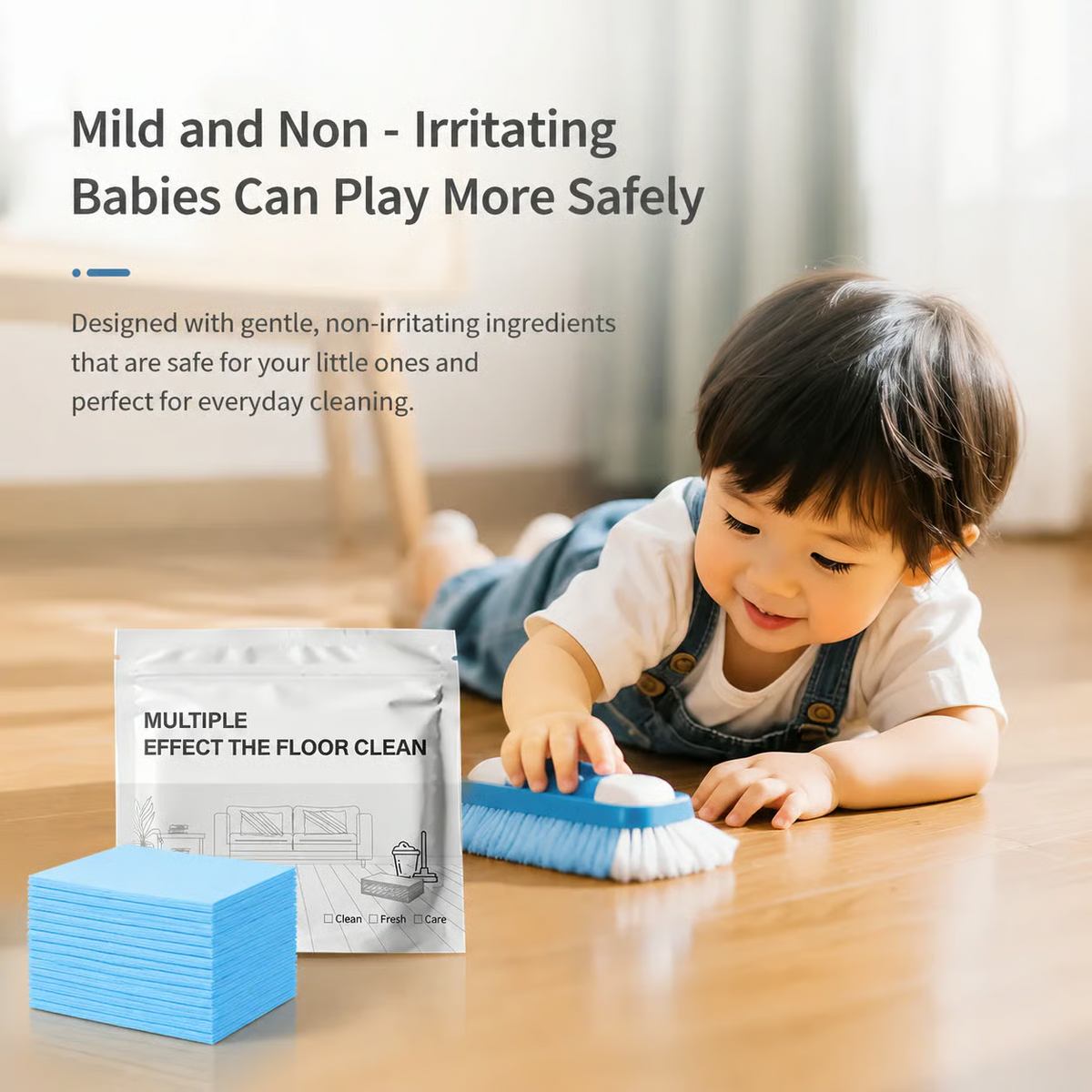 🧽 100-Piece Floor Cleaning Tablets – Multi-Surface Antibacterial Cleaner ✨