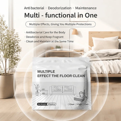 🧽 100-Piece Floor Cleaning Tablets – Multi-Surface Antibacterial Cleaner ✨
