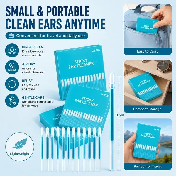 🔥Last Day 70% OFF 💦Sticky Ear Cleaning Sticks – Gentle, Visible Ear Care