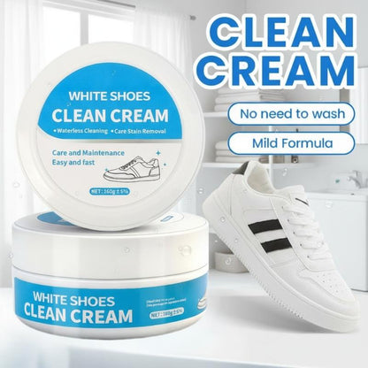 ⏳Limited-time Special Price!!🧼No-Wash Shoe & Leather Cleaner Cream - Stain Remover with Sponge