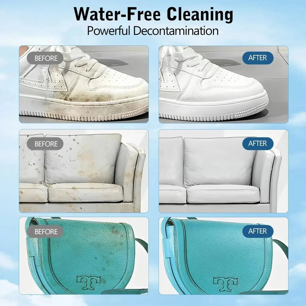⏳Limited-time Special Price!!🧼No-Wash Shoe & Leather Cleaner Cream - Stain Remover with Sponge