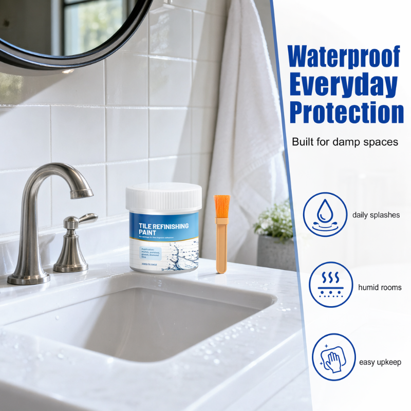 White Tile Refinishing Paint with Brush